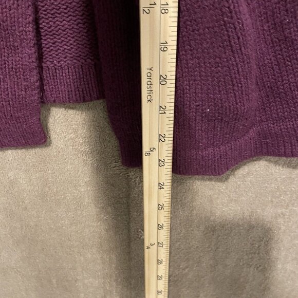 Old Navy Womens Cape Cardigan  Chunky Knit Open Sweater Purple Button Small - Picture 9 of 9